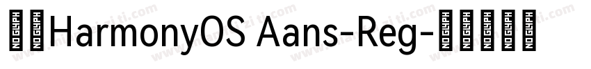 字体HarmonyOS Aans-Reg字体转换